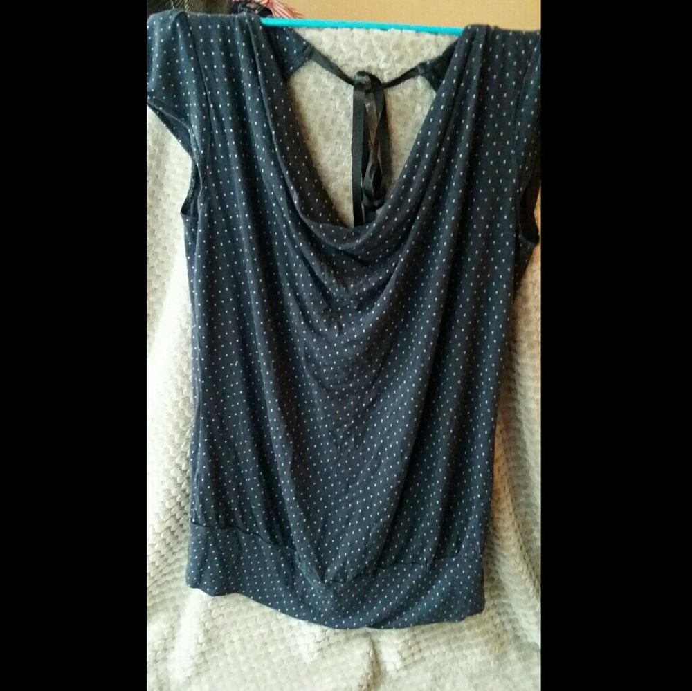 Short sleeve open back top